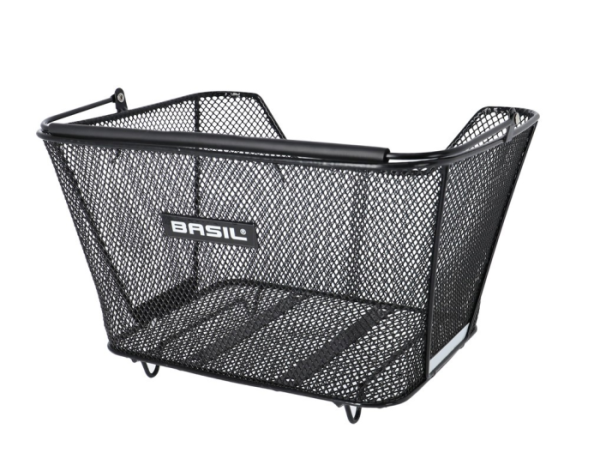 Basil HR-Korb Lesto 32x41,5x27 cm, schwarz, engmaschig mit Adapterplatte MIK 2.0