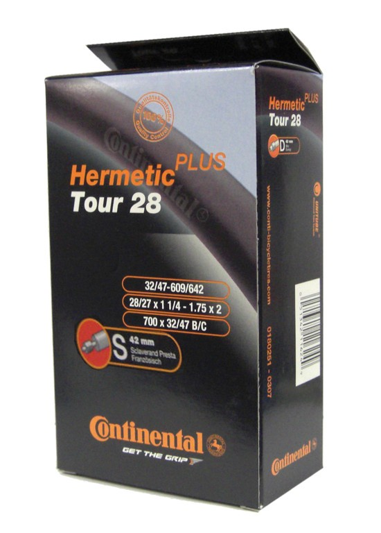 Continental Schlauch Tour 28 Hermetic Plus 27/28x1 1/4-1.75" 32/47-622/635 SV 42mm